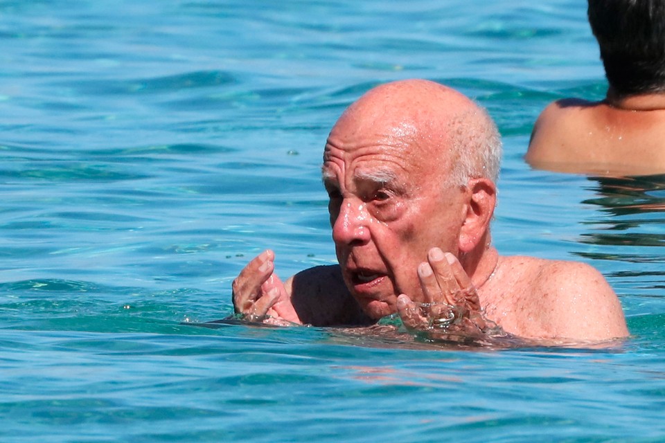 Rupert Murdoch i Jerry Hall na wakacjach w St. Tropez