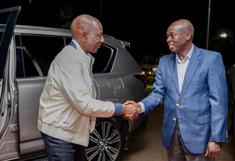 President William Ruto and Deputy President Rigathi Gachagua at JKIA on June 2, 2024