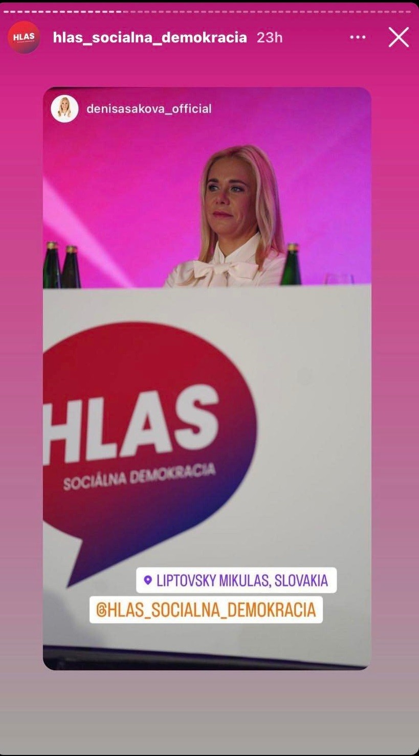 Denisa Saková na pracovnom sneme.
