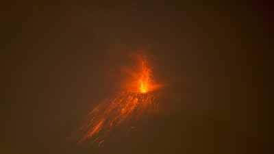 Ekwador wulkan Tungurahua