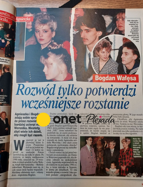 O rozwodzie Bogdana Wałęsy donosił magazyn "Halo" w 1997 r.