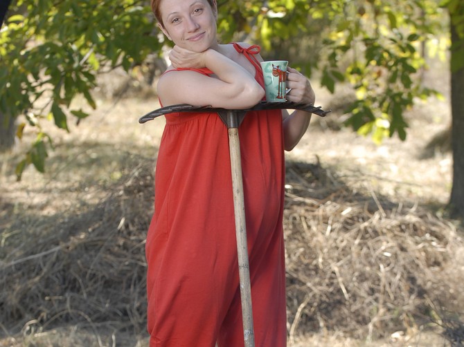 Paulina Manov  u trudnoći 2008. 