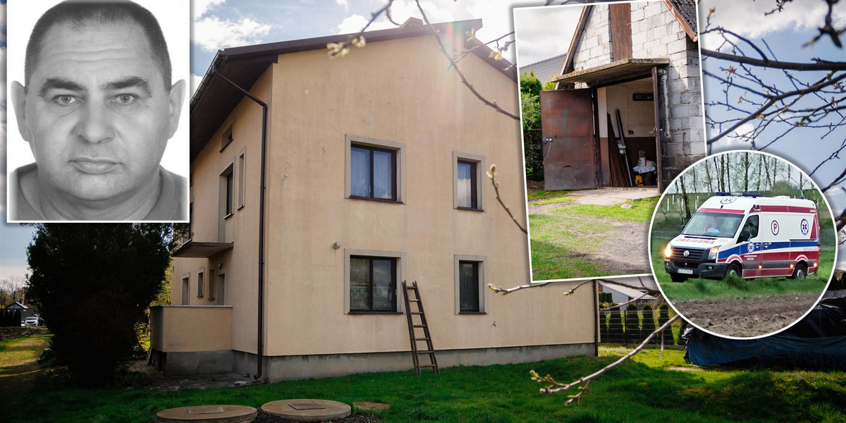 W tym domu w Spytkowicach doszło do strasznej zbrodni. Policja wciąż poszukuje Mirosława Marka. 