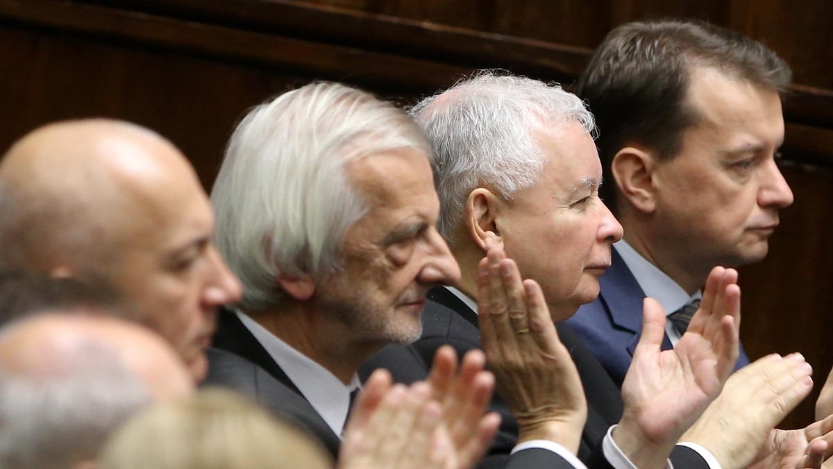 Joachim Brudziński, Ryszard Terlecki, Jarosław Kaczyński i Mariusz Błaszczak