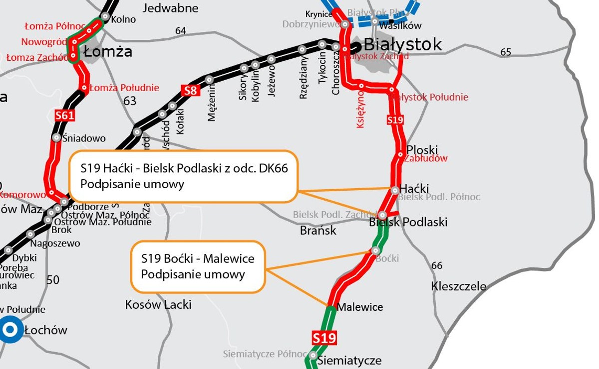 Via Carpatia będzie dłuższa o dwa nowe odcinki drogi ekspresowej S19