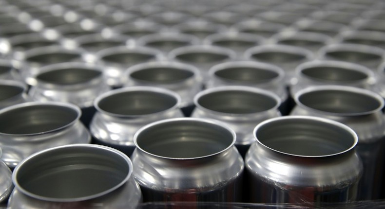 US President Donald Trump has said he was reimposing a 10 percent tariff on Canadian aluminum; In this file photo stacks of empty aluminum cans sit on a pallet before being filled with beer at Devil's Canyon Brewery in San Carlos, California