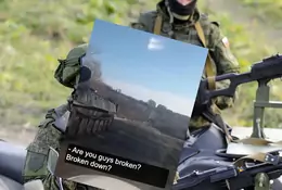 Ukraiński kierowca do rosyjskich żołnierzy: "odholować was do Rosji?"