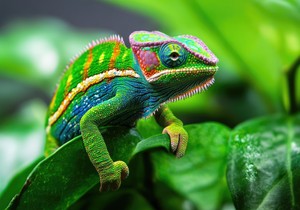 Kameleon menja izgled svoje kože kako bi se uklopio u okruženje