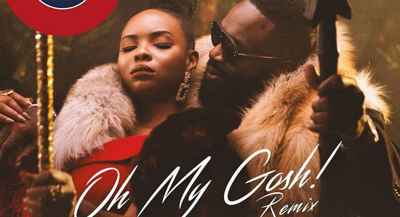 Yemi Alade and Rick Ross on the cover art for their collaboration on 'Oh My Gosh' remix. (Instagram/YemiAlade)