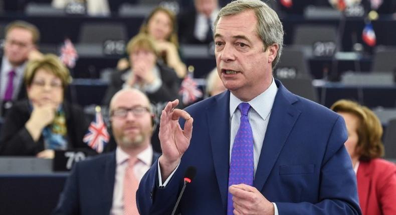 Nigel Farage, pictured in April 2017, said he was not calling it for Le Pen in France's upcoming presidential run-off, but made a prediction that the gap between her and Macron will narrow considerably in the next two weeks