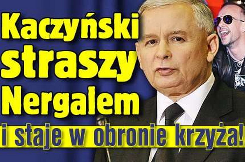 Kaczyński straszy Nergalem i staje w obronie krzyża!