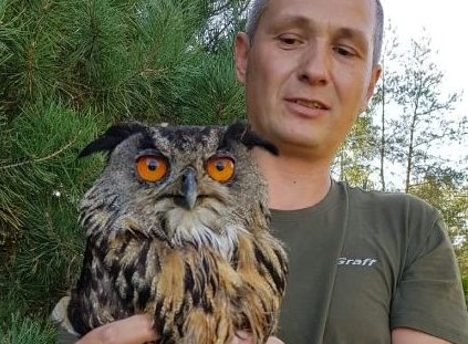 Leśniczy uratowali osłabionego puchacza, foto: Lasy Państwowe