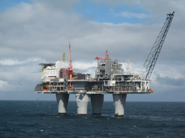 Platforma naftowa w pobliżu Stavanger