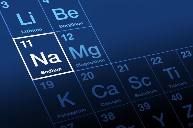 Sód znajduje się w pierwszej grupie pierwiastków