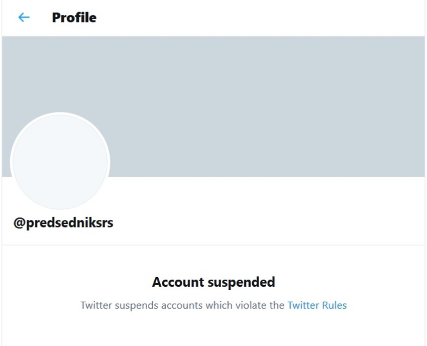 Suspendovani Tviter nalog Vojislava Šešelja