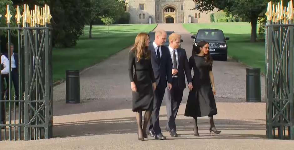 Książę William, księżna Kate, książę Harry i księżna Meghan