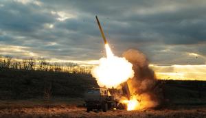 M142 HIMARS launches a rocket on Russian position on December 29, 2023 in Ukraine.Serhii Mykhalchuk/Global Images Ukraine via Getty Images