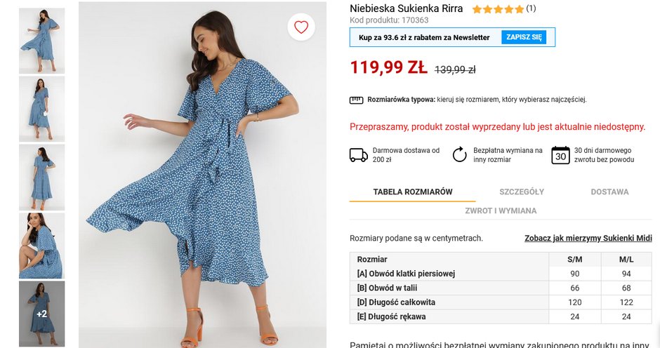 Niebieska sukienka Rirra