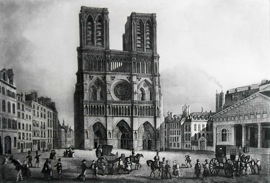 Katedra Notre Dame ok. 1810 roku