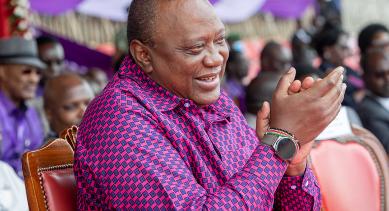 President Uhuru Kenyatta at the Nyayo National Stadium during Labour Day celebrations on May 1, 2022