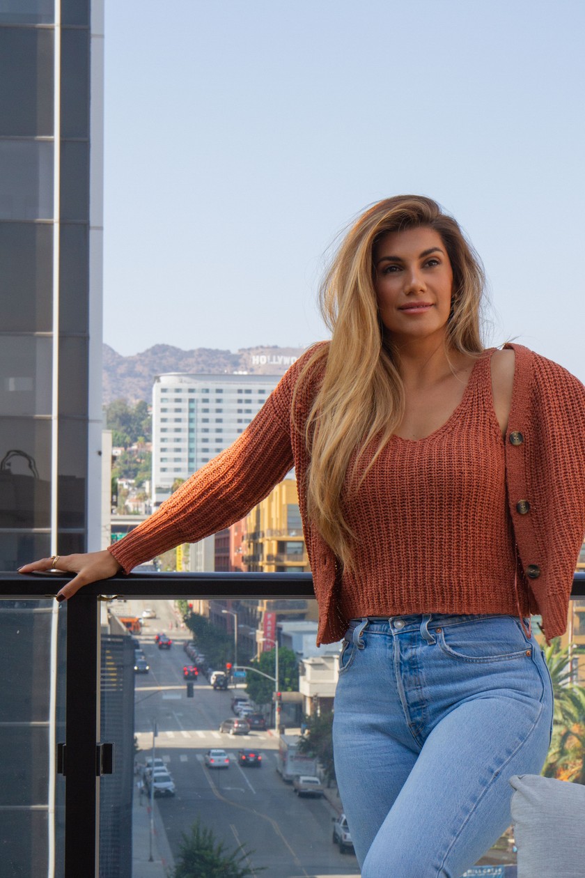 Von dort aus blickt man auf das Hollywood Sign. 