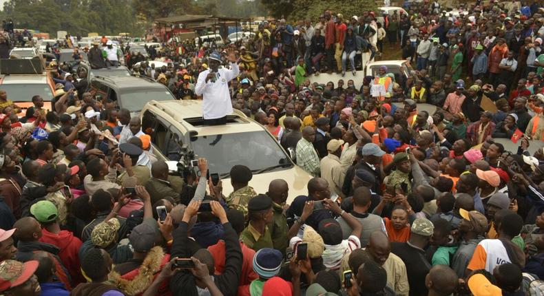 ODM leader Raila Odinga in Kiambu 