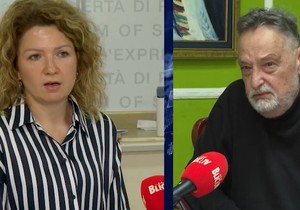 Nosioci liste koalicije "Promena u koju verujemo" Dragana Rašić i Srpske napredne stranke Boško Ničić