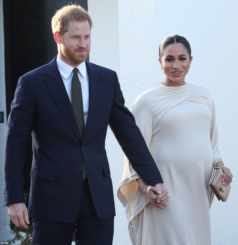 The Duke and Duchess of Sussex heading to an official engagement in Morocco