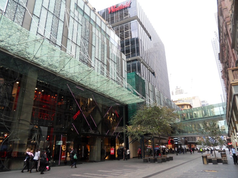 4.miejsce Pitt Street Mall w australijskim Sydney (7,384 euro za metr kwadratowy rocznie), autor: Mw12310, licencja: Creative Commons Attribution-Share Alike 3.0 Unported