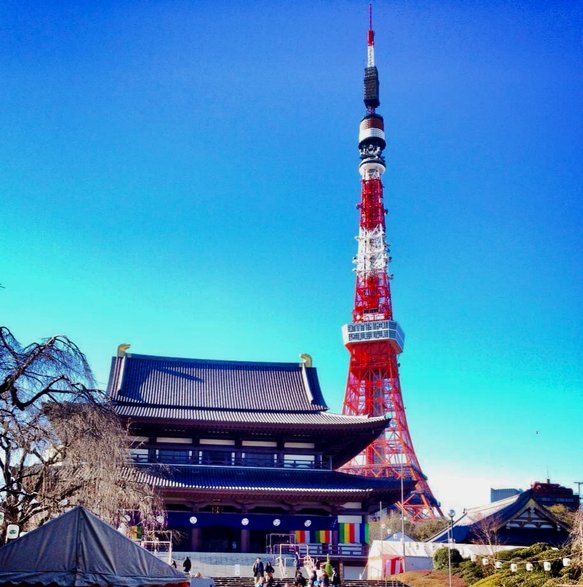 Tokyo Tower ma 333 metry wysokości i stoi w centrum miasta, jest wyższa od swojej "siostry" - 300-metrowej wieży Eiffla w Paryżu.