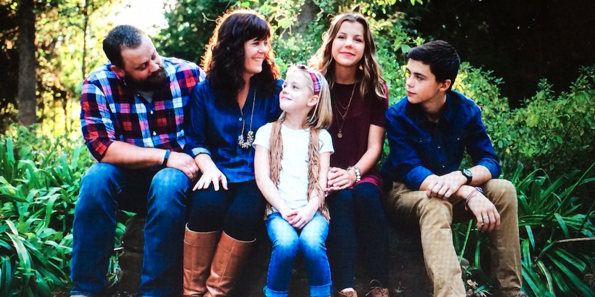 Kristen Welch with her husband Terrell and their three children, Emerson, Madison, and Jon-Avery, from left to right.