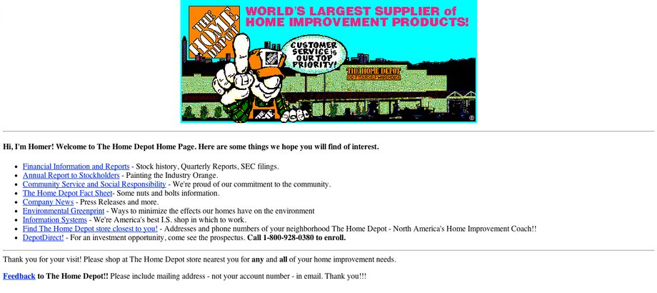 Home Depot: November 5, 1996