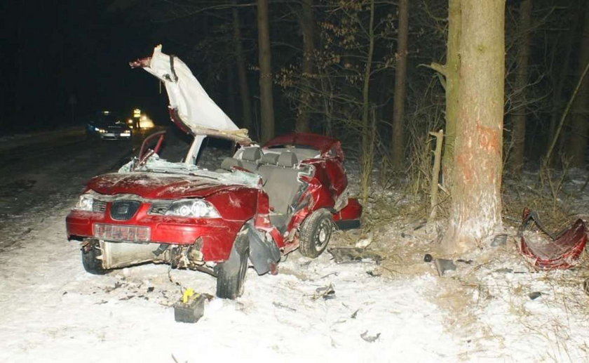 Samochód rozerwany na kawałki. Kierowca nie miał szans