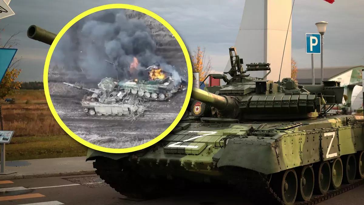 Zniszczone czołgi T-72B
