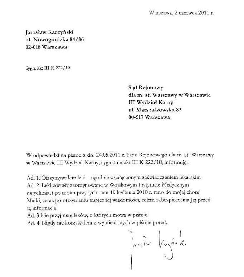 Sąd bada, czy Kaczyński jest zdrowy psychicznie! 