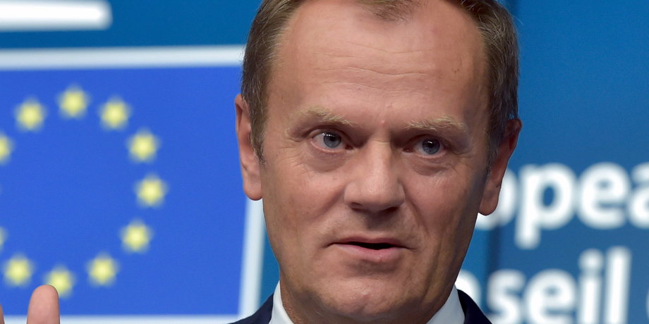 European Council President Donald Tusk holds a news conference at the European Council headquarters after a European Union leaders summit in Brussels, Belgium June 26, 2015.