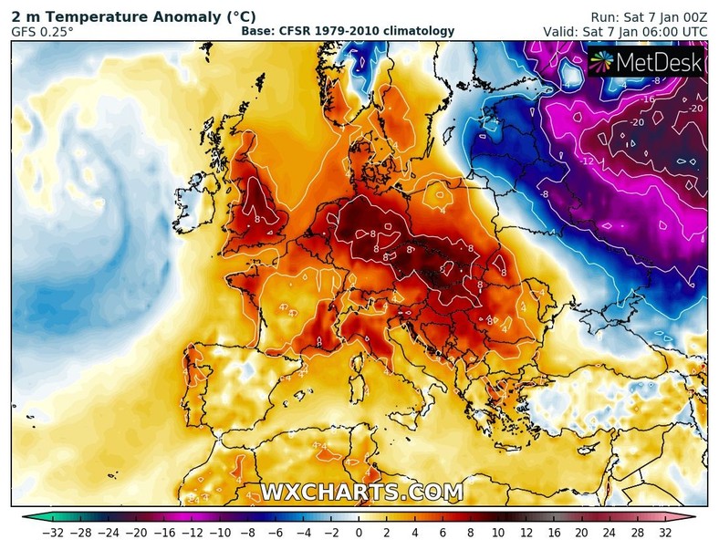 Temperatura na zachodzie Rosji spadła już aż 20 st. C poniżej normy