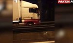 Pędził tirem pod prąd 100 km/h. WIDEO