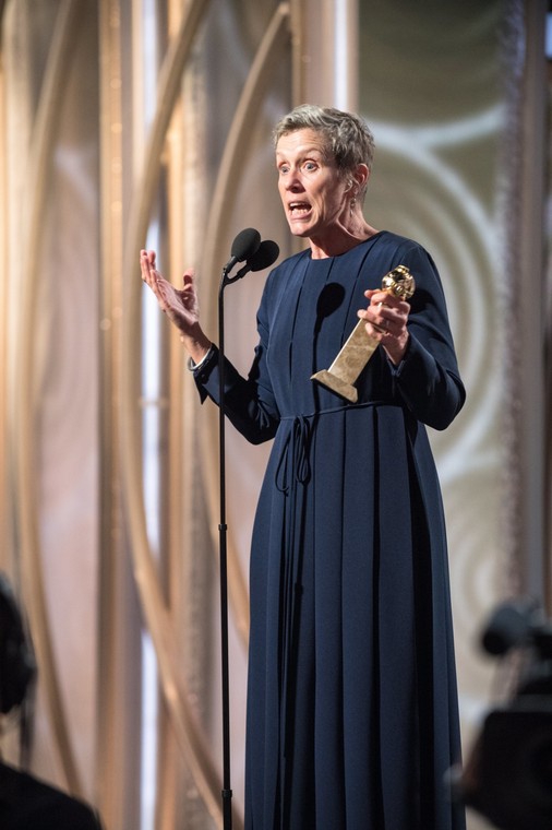 Frances McDormand z nagrodą za "Trzy billboardy za Ebbing, Missouri"