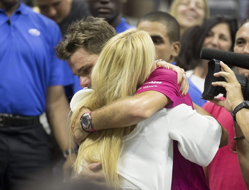 Piękna dziewczyna zwycięzcy US Open