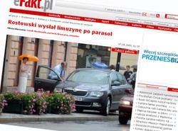 Rostowski wysłał szofera po parasol