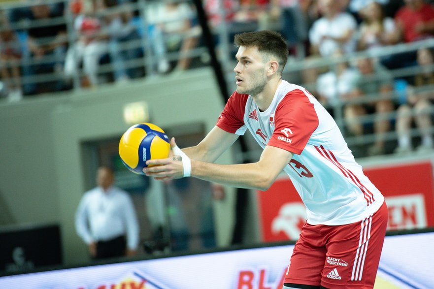 Sebastian Adamczyk con los colores de la selección polaca