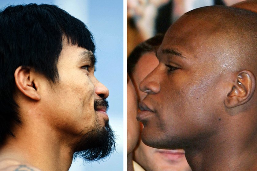 Pacquiao cały czas obija twarz Mayweathera