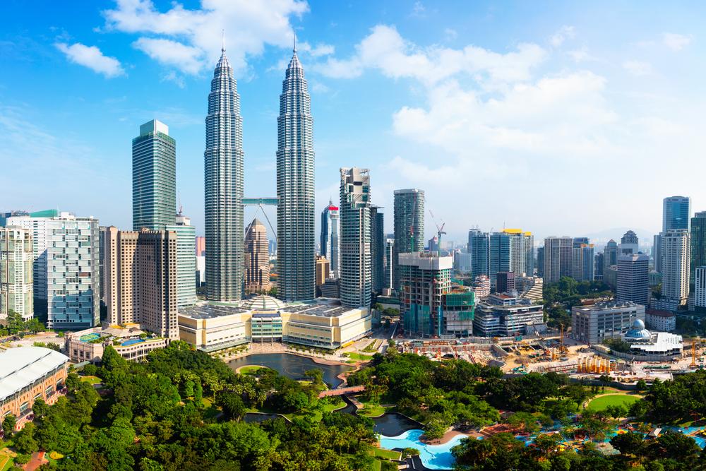 Petronas Towers v Kuala Lumpur, Malajzia