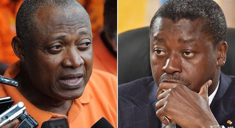 Opposition candidate Jean-Pierre Fabre  and President Faure Gnassingbe