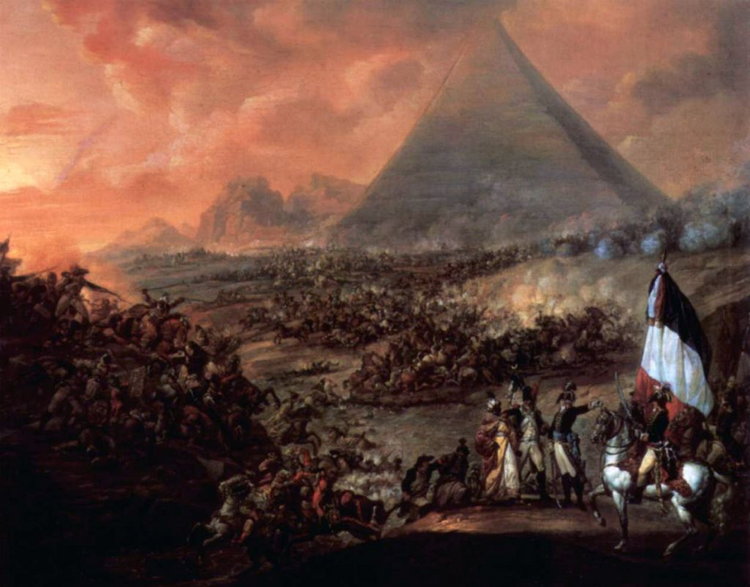 Bitwa pod piramidami, aut. François-Louis-Joseph Watteau, domena publiczna