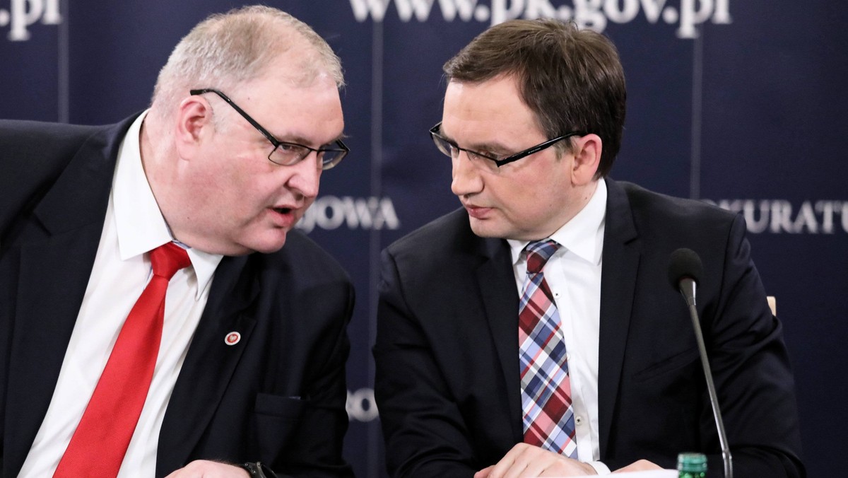 Minister sprawiedliwości Zbigniew Ziobro i ówczesny prokurator krajowy Bogdan Święczkowski