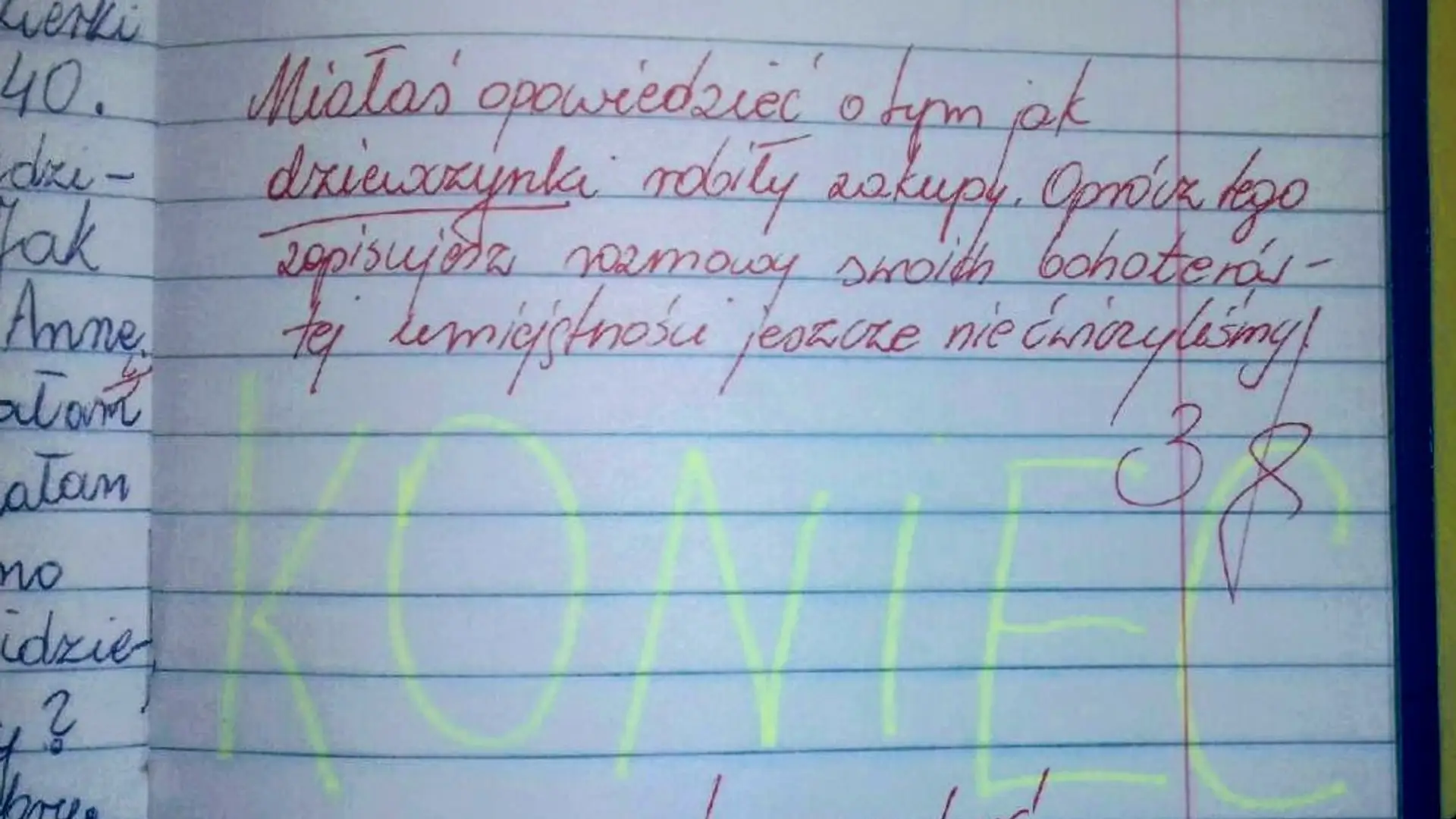 "Co to ma być" - nauczycielka wystawia ocenę za kreatywność uczennicy