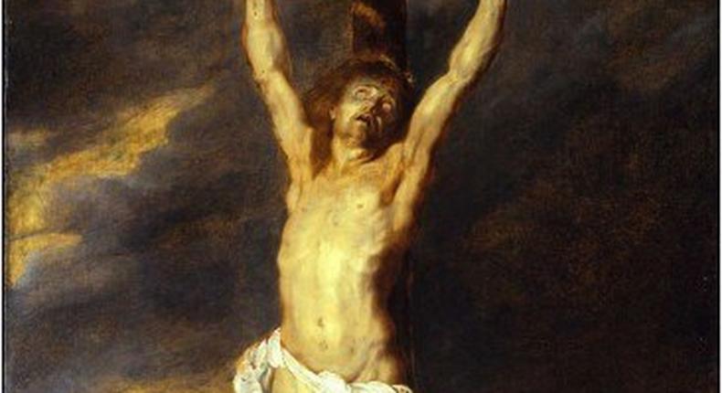 Painting of Christ crucifixion