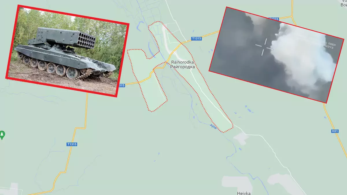 Ciężki miotacz płomieni Rosjan zniszczony w Ukrainie